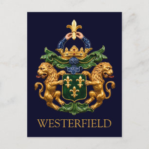 Westerfield Niederländisches Familienwappen. Postk Postkarte