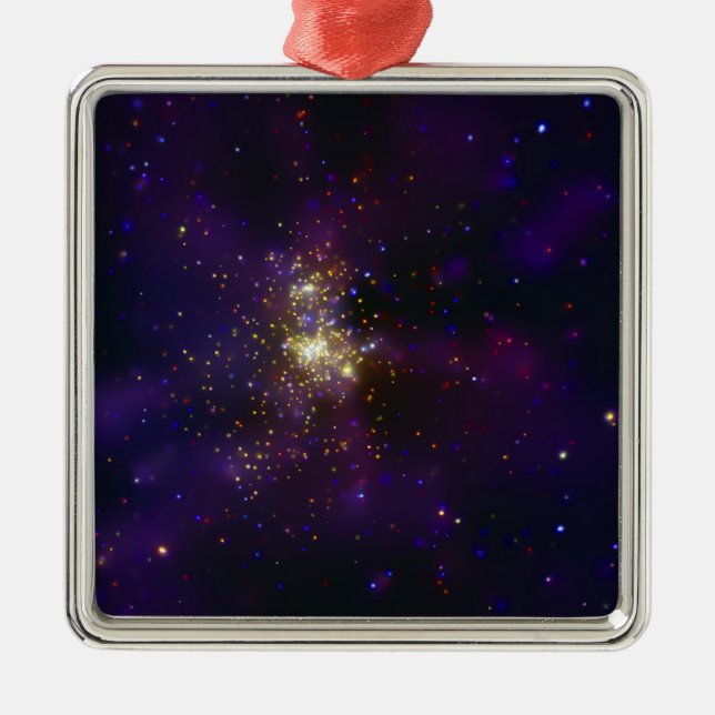 Westerlund 2, ein junger Star-Cluster Ornament Aus Metall (Vorne)