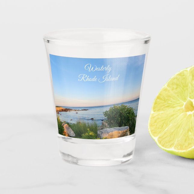 Westerly Rhode Island Souvenir Schnapsglas (Vorderseite)