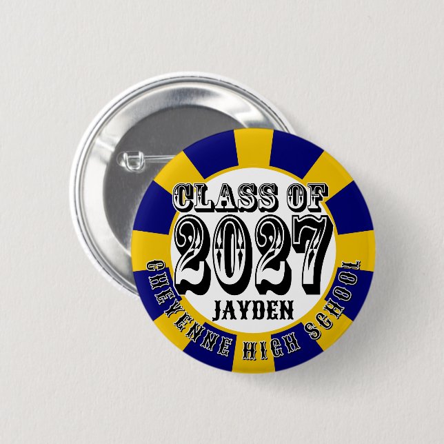 Western-Abschlussklasse 2027 Button (Vorne & Hinten)