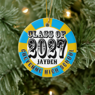 Western Abschlussklasse 2027 Foto Abitur Keramik Ornament