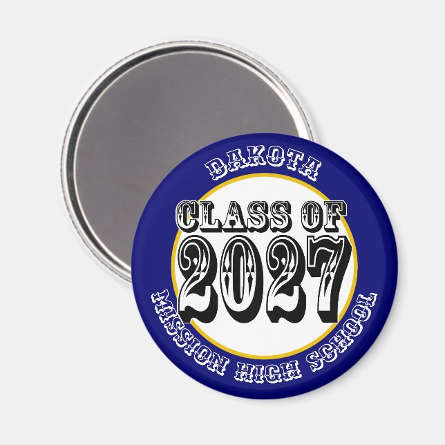Western Abschlussklasse 2027 Magnet (Vorderseite/Rückseite)