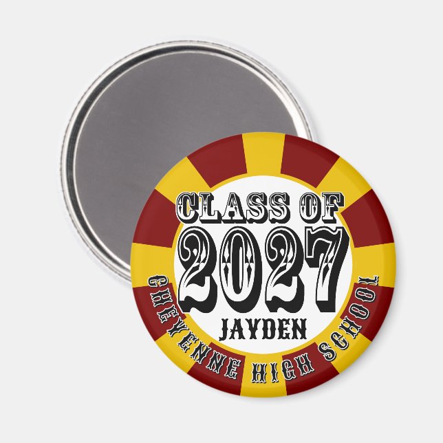 Western-Abschlussklasse 2027 Magnet (Vorderseite/Rückseite)