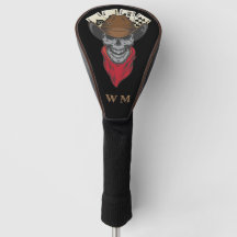 Western Aces N Aights Cowboy Skull Monogramm