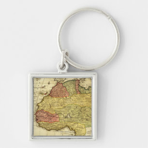 Western AfricaPanoramic MapWestern Afrika 2 Schlüsselanhänger