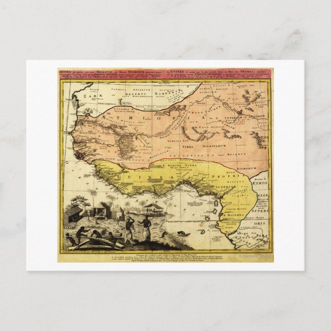 Western AfrikaPanoramakarte Westafrika Postkarte (Vorderseite)