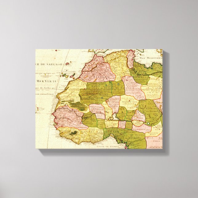 Western AfrikaPanoramakarteWestafrika 2 Leinwanddruck (Vorderseite)