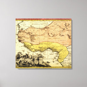 Western AfrikaPanoramakarteWestafrika 3 Leinwanddruck