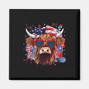 Western America Kuh glücklich 4. Juli Kuh Lover Magnet