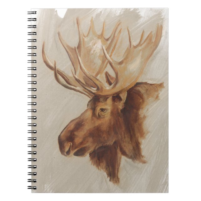 Western American Animal Study | Elche Portrait Notizblock (Vorderseite)