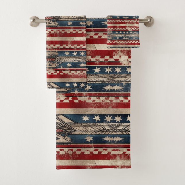 Western American Flag Badhandtuch Set (Insitu)