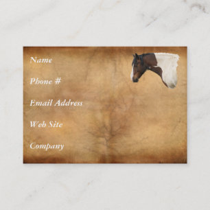 Western American Paint Horse Business Card Visitenkarte
