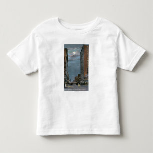 Western-Ansicht der Flussufer-Allee nachts Kleinkind T-shirt