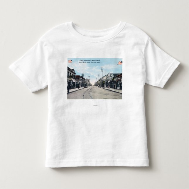 Western-Ansicht der Reiher-Straße von der Brücke Kleinkind T-shirt (Vorderseite)