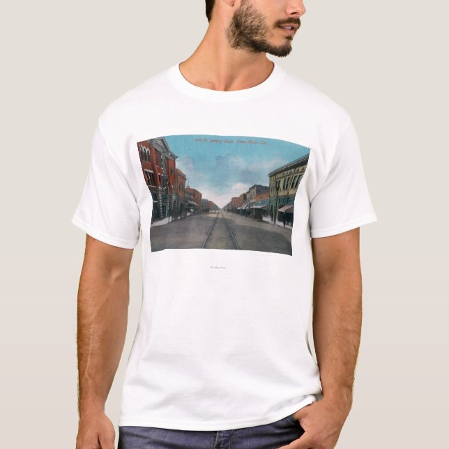 Western-Ansicht von der vierten Straße # 2 T-Shirt (Vorderseite)