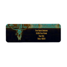 Western Aquamarin Brown Gold Rustikaler Vintag Bul