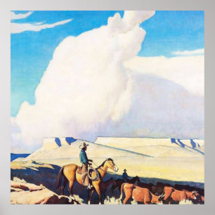 Western Art „Open Range“ von Maynard Dixon Poster