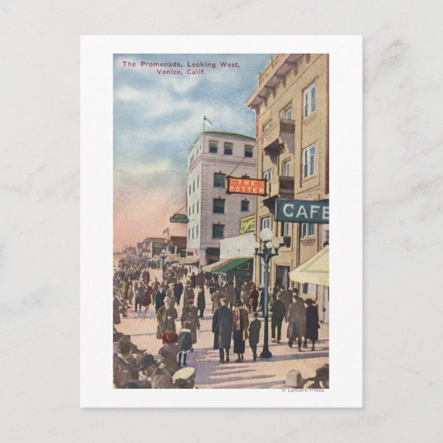 Western Aussicht auf die Promenade Postkarte (Vorderseite)