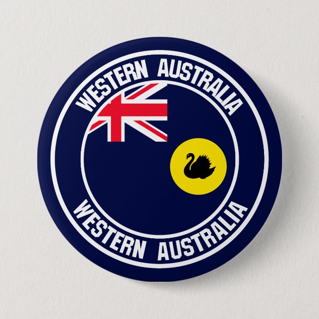 Western Australia Round Emblem Button (Vorderseite)