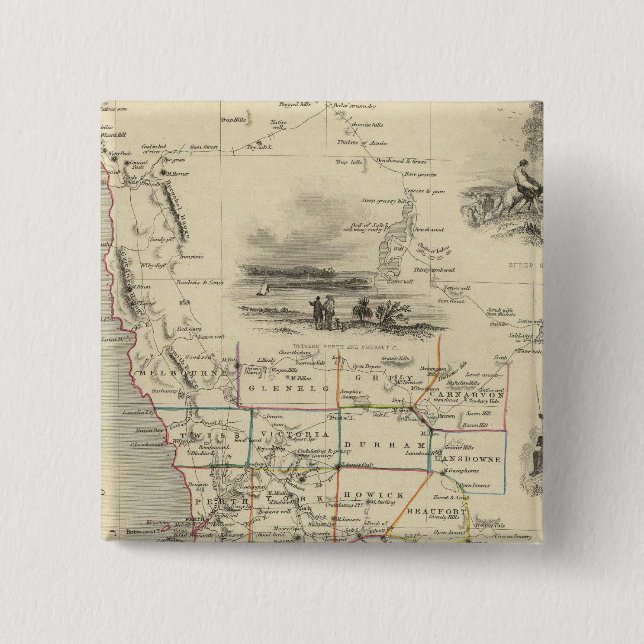 Western Australia, Swan River Button (Vorderseite)