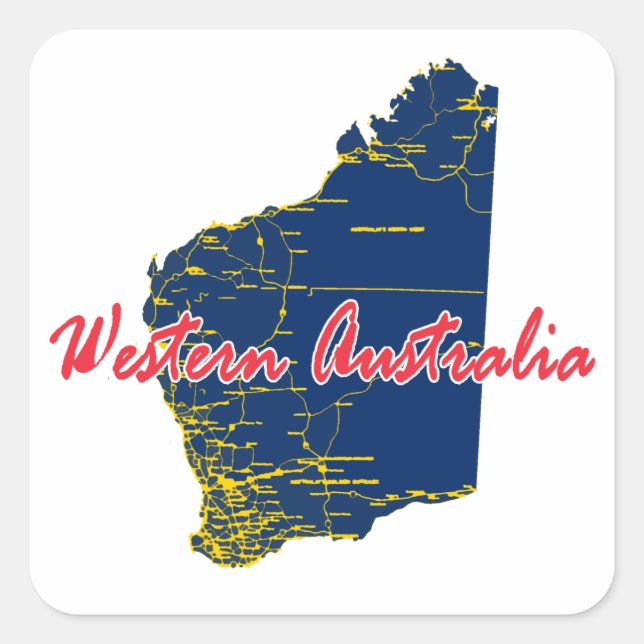 Western Australien Quadratischer Aufkleber (Vorderseite)