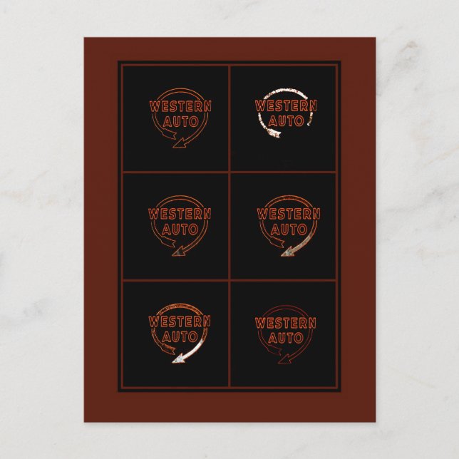 Western Auto Gebäude Sign, Kansas City, Missouri Postkarte (Vorderseite)