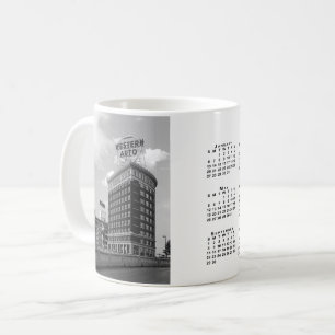 Western Auto Halbstundliches Gebäude 2019 Kalender Kaffeetasse