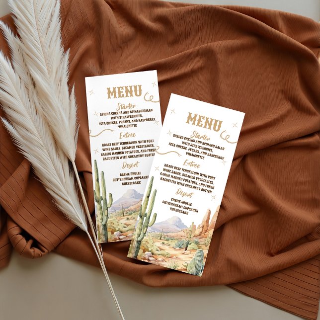 Western Baby Shower Menu Card Menükarte (Von Creator hochgeladen)