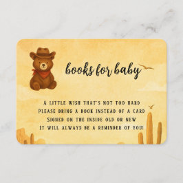 Western Babydusche Cowboy Buchungsanfrage Begleitkarte