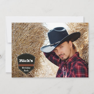 Western Banner Foto Einladung