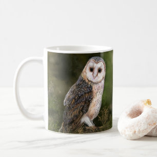 Western Barn Owl - Mignes Aquarellmalerei  Kaffeetasse