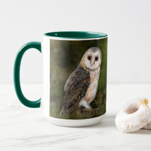 Western Barn Owl - Mignes Aquarellmalerei Tasse