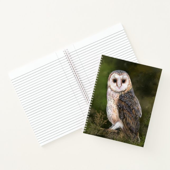 Western Barn Owl Notebook Notizbuch (Innenseite)