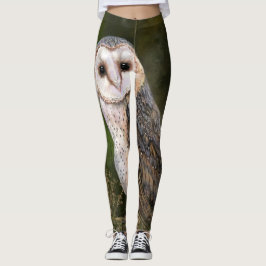Western Barn Owl - Wasserfarbenmalerei Art Leggings