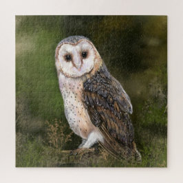 Western Barn Owl - Wasserfarbenmalerei Art Puzzle
