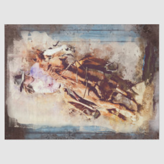 Western Barrel Racing Cowgirl Decoupage Seidenpapier