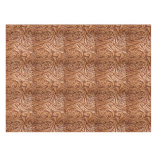 Western bearbeitete ledernen Druck-Tabellen-Stoff Tischdecke