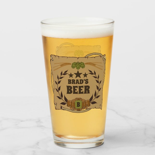 Western-Bierglas Glas (Vorne (Gefüllt))