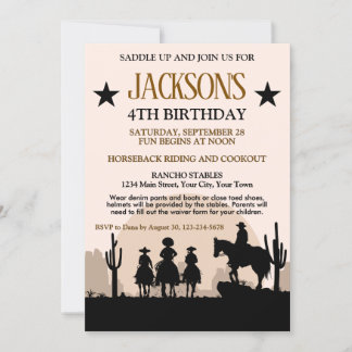 Western Birthday Party Einladung