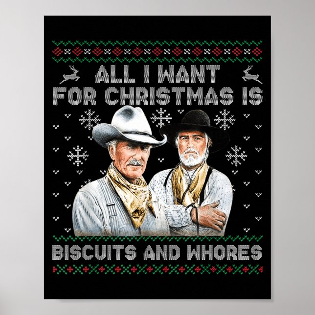 Western Biscuits And S Christmas Quote  Poster (Vorne)