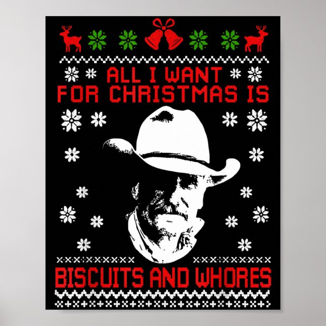 Western Biscuits And S Christmas Quote  Poster (Vorne)