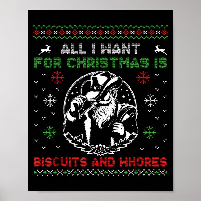Western Biscuits And S Christmas Quote  Poster (Vorne)
