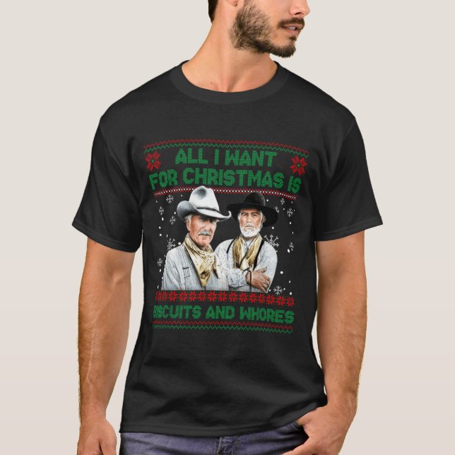 Western Biscuits And S Christmas Quote  T-Shirt (Vorderseite)