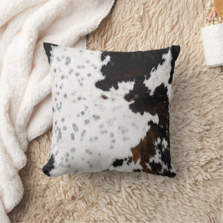 Western Black & Brown Cowhide Kissen