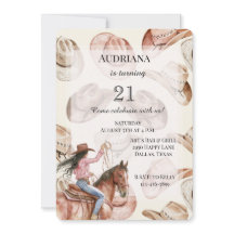 Western Black Hair Cowgirl Hats Birthday