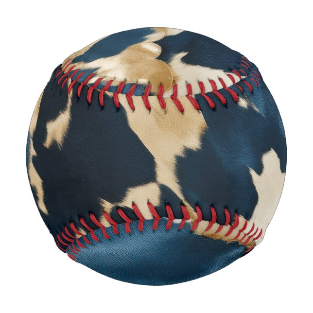 Western Blue Brown Gold Cowhide Baseball (Vorderseite)
