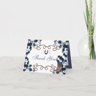 Western Blue Charra Quinceanera Danke, dass Sie di Einladung