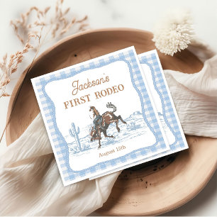 Western Blue Rodeo Geburtstag Papier Serviette