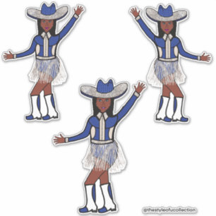 Western Blue Silver Stickers #1 Aufkleber