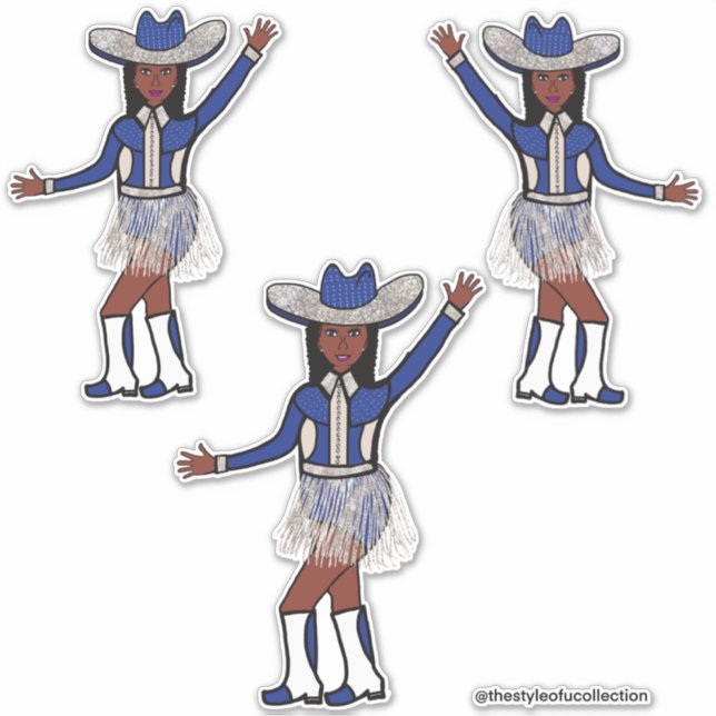 Western Blue Silver Stickers #1 Aufkleber (Vorderseite)